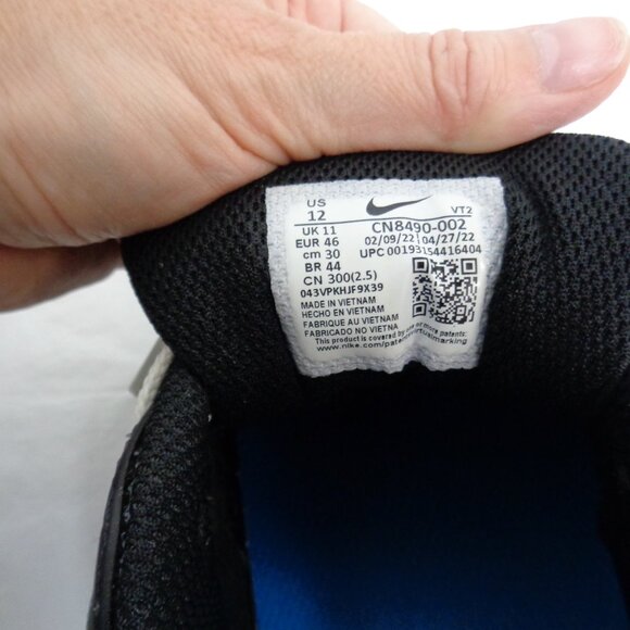 NIKE AIR MAX Black & Gray Men's size 12 Athletic Sneaker - Picture 9 of 11